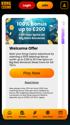 Kong Casino Mobile Promotions