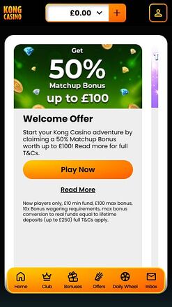 Kong Casino Mobile Promotions