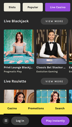 Kruuna Casino Mobile Live Dealer