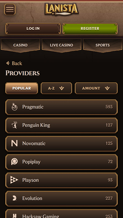 Lanista Casino Game Developers