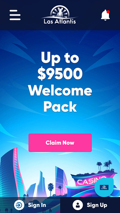 Las Atlantis Casino Mobile Homepage
