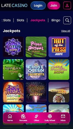 Late Casino Mobile Jackpot