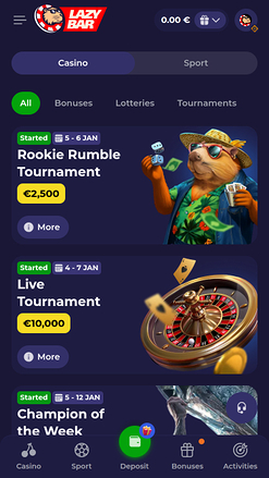 Lazybar Casino Mobile Promotions