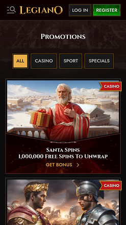 Legiano Casino Mobile Promotions