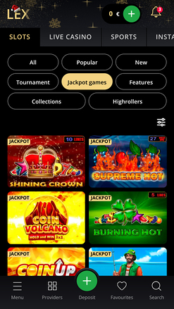 Lex Casino Mobile Jackpot