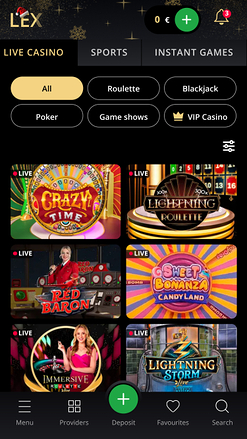 Lex Casino Mobile Live Dealer