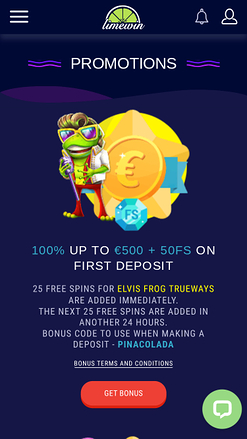 Limewin Casino Mobile Promotions