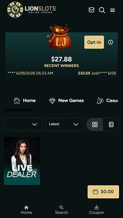 Lion Slots Casino Mobile Live Dealer