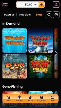 Lion Wins Casino Mobile Games