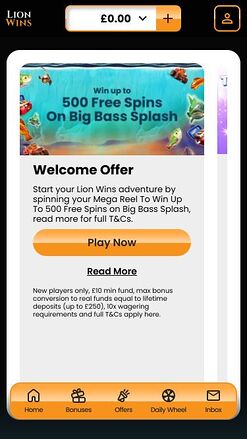 Lion Wins Casino Mobile Promotions
