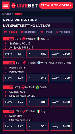 Livebet Casino Mobile Sports