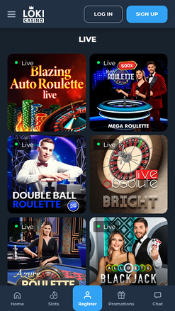 Loki Casino Mobile Live Dealer