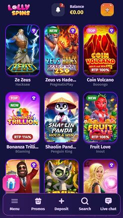 Lolly Spins Casino Mobile Games