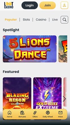 Loot Casino Mobile Games