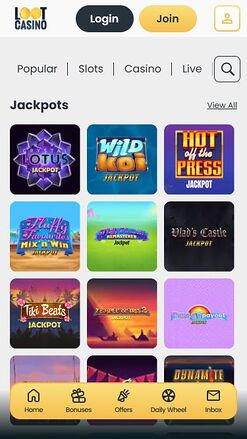 Loot Casino Mobile Jackpot