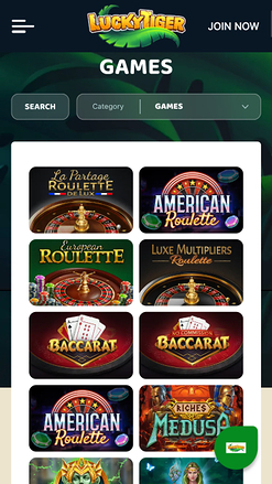 Lucky Tiger Casino Mobile Games