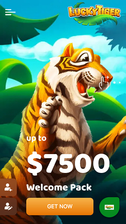 Lucky Tiger Casino Mobile Homepage