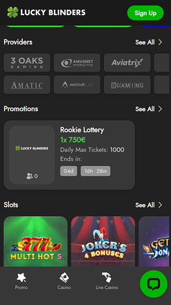 Lucky Blinders Casino Game Developers