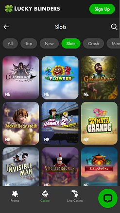 Lucky Blinders Casino Games