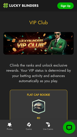 Lucky Blinders Casino VIP Program