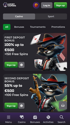 Promotions screenshot of Lucky Capone Casino for Mobile
