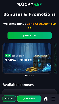 Luckyelf Casino Mobile Promotions