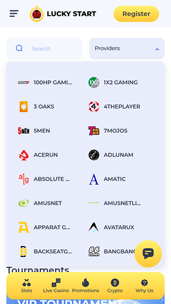 Luckystart Casino Mobile Game Developers