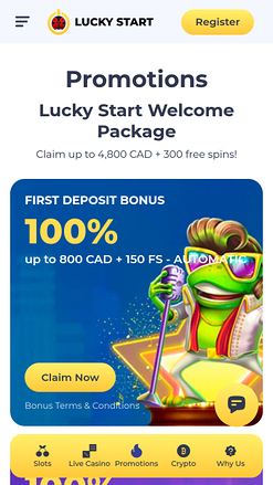 Luckystart Casino Mobile Promotions