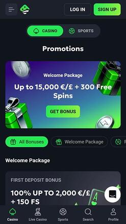 LuckyWave Casino promotions mobile page