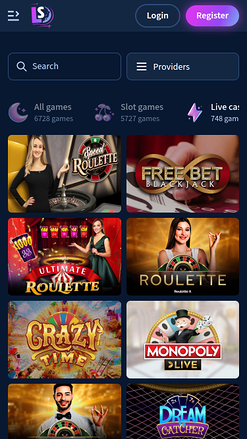 LunarSpins Casino Mobile Live Dealer