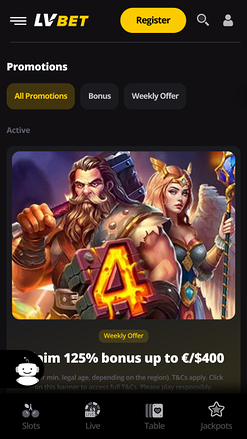 LV Bet Casino Mobile Promotions