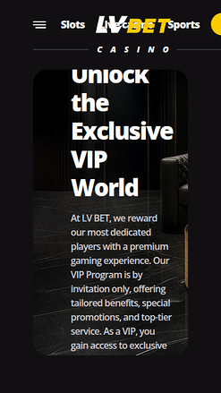 LV BET Casino Mobile VIP Program