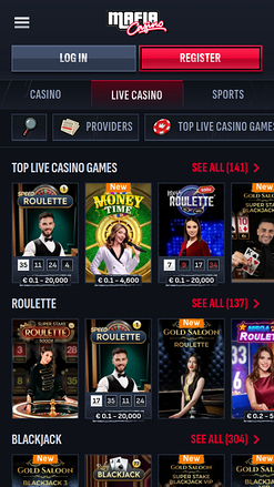 Mafia Casino Mobile Live Dealer