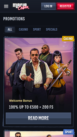Mafia Casino Mobile Promotions