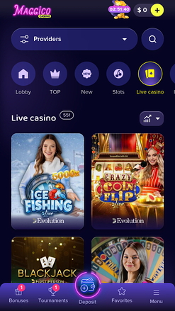 Maggico Casino Mobile Live Dealer