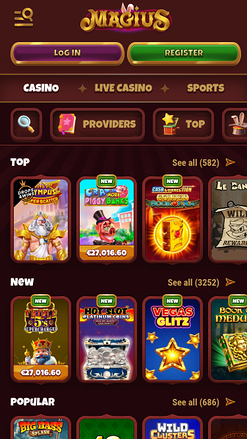 Magius Casino Mobile Games