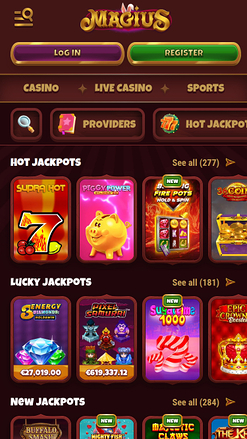 Magius Casino Mobile Jackpot
