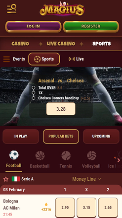 Magius Casino Mobile Sports