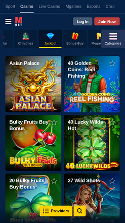 MarathonBet Casino Mobile jackpot