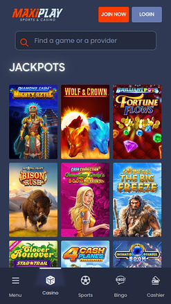 Maxiplay Casino mobile Jackpot