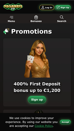 Megawaysvip Casino Mobile Promotions