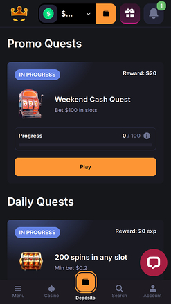 Minebit Casino Mobile Personal Quests