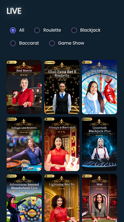 MogoBet Casino Mobile Live Dealer