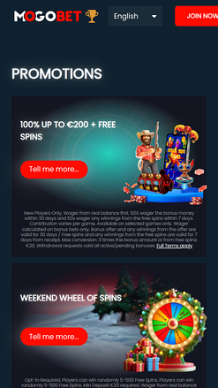 MogoBet Casino Mobile Promotions