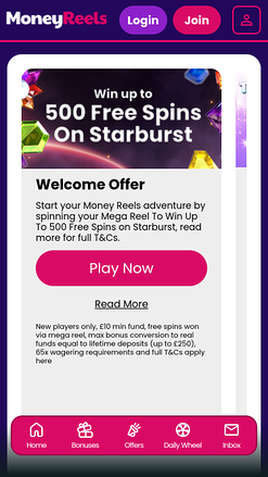 Money Reels Casino Mobile Promotions