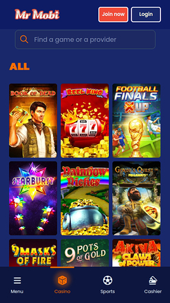 Mr Mobi Casino Mobile Games