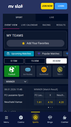 Mr Slot Casino Mobile Sportsbook