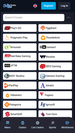 MyStake Casino Mobile Game Developers
