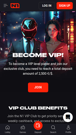 N1 Casino Mobile VIP Program
