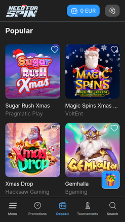 Need for Spin Casino Mobile Games